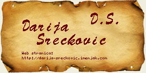 Darija Srećković vizit kartica